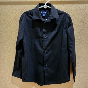 Chaps boys black button down dress shirt Size XS 6-7